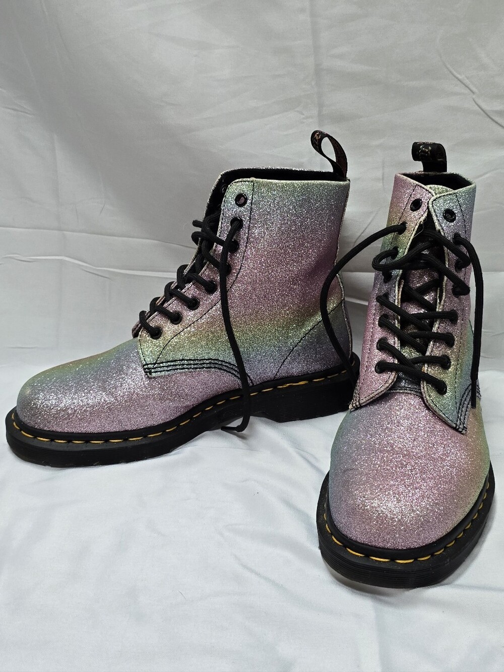 Dr. Martens Rainbow Glitter 1460 Boots Women’s 10 - Picture 2 of 7